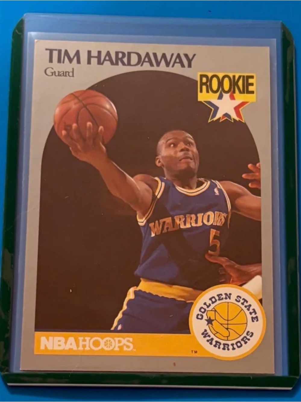 NBA Tim Hardaway Card - Blue & Yellow Golden State Design